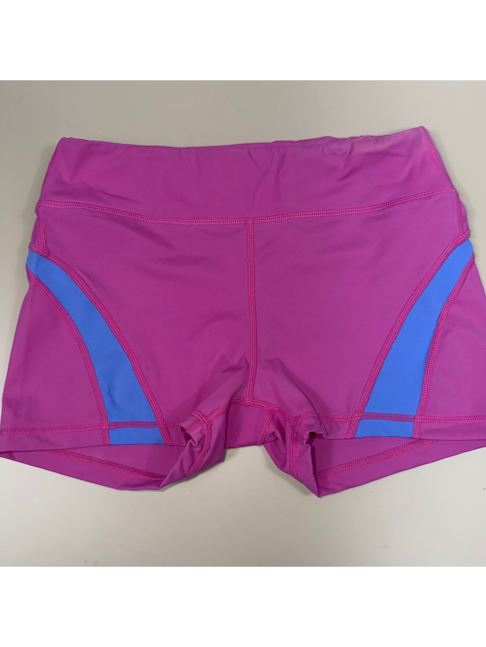 Balera Dancewear LC Pink Blue Colorblock Dance Shorts Nylon Spandex